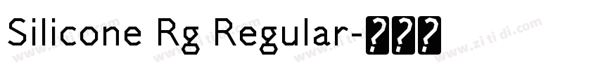 Silicone Rg Regular字体转换